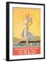 Oslo Travel Poster-null-Framed Art Print