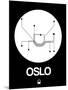 Oslo White Subway Map-NaxArt-Mounted Art Print