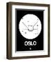 Oslo White Subway Map-NaxArt-Framed Art Print