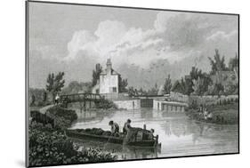 Osney Lock-J and HS Storer-Mounted Art Print