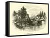 Osney Lock-null-Framed Stretched Canvas