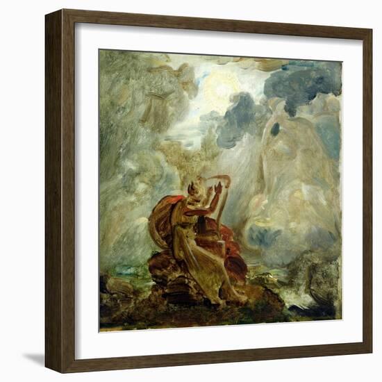 Ossian Conjures up the Spirits with His Harp on the Banks of the River of Lorca, circa 1811-Francois Gerard-Framed Giclee Print