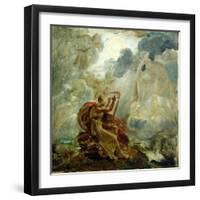 Ossian Conjures up the Spirits with His Harp on the Banks of the River of Lorca, circa 1811-Francois Gerard-Framed Giclee Print