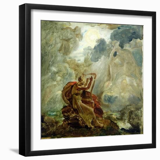 Ossian Conjures up the Spirits with His Harp on the Banks of the River of Lorca, circa 1811-Francois Gerard-Framed Giclee Print