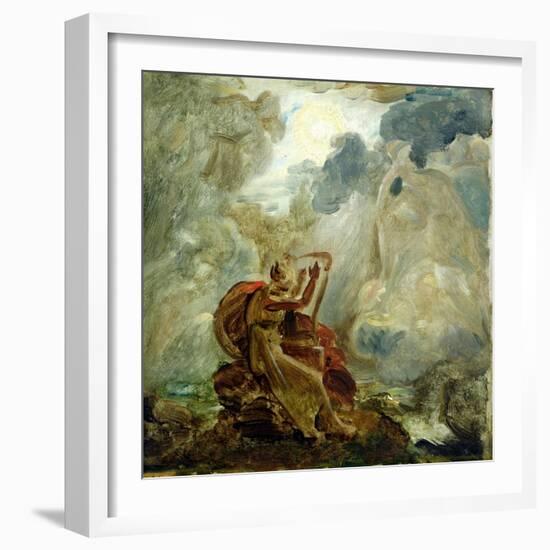 Ossian Conjures up the Spirits with His Harp on the Banks of the River of Lorca, circa 1811-Francois Gerard-Framed Giclee Print