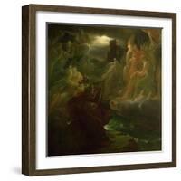 Ossian Conjuring up the Spirits on the Banks of the River Lora with the Sound of His Harp, 1801-Francois Gerard-Framed Giclee Print