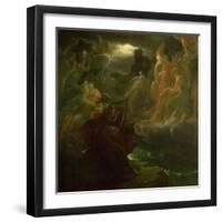Ossian Conjuring up the Spirits on the Banks of the River Lora with the Sound of His Harp, 1801-Francois Gerard-Framed Giclee Print
