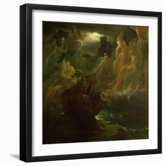 Ossian Conjuring up the Spirits on the Banks of the River Lora with the Sound of His Harp, 1801-Francois Gerard-Framed Giclee Print