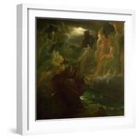 Ossian Conjuring up the Spirits on the Banks of the River Lora with the Sound of His Harp, 1801-Francois Gerard-Framed Giclee Print