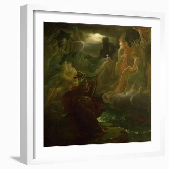 Ossian Conjuring up the Spirits on the Banks of the River Lora with the Sound of His Harp, 1801-Francois Gerard-Framed Giclee Print