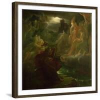 Ossian Conjuring up the Spirits on the Banks of the River Lora with the Sound of His Harp, 1801-Francois Gerard-Framed Giclee Print