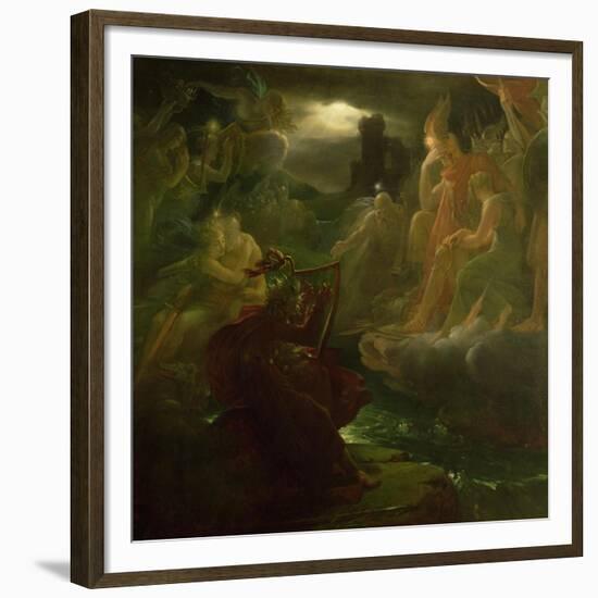 Ossian Conjuring up the Spirits on the Banks of the River Lora with the Sound of His Harp, 1801-Francois Gerard-Framed Giclee Print