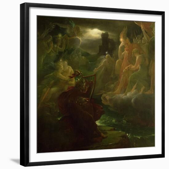 Ossian Conjuring up the Spirits on the Banks of the River Lora with the Sound of His Harp, 1801-Francois Gerard-Framed Giclee Print