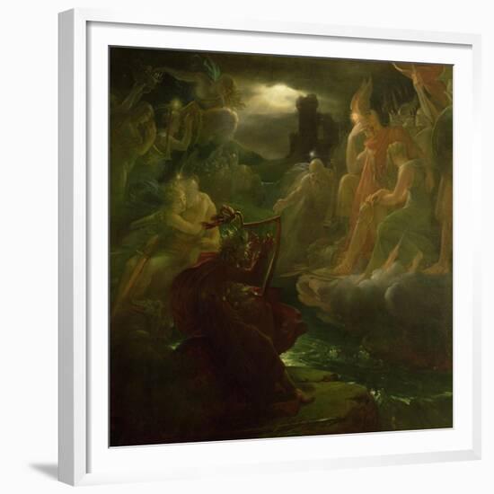 Ossian Conjuring up the Spirits on the Banks of the River Lora with the Sound of His Harp, 1801-Francois Gerard-Framed Giclee Print