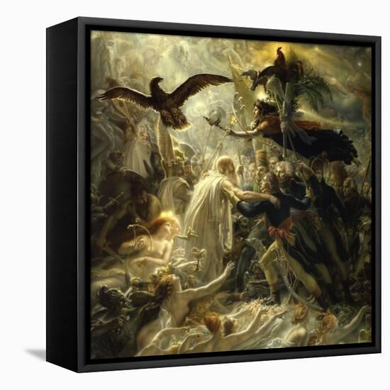 Ossian Receives Heroes of the Republic, c.1801-Anne-Louis Girodet de Roussy-Trioson-Framed Stretched Canvas