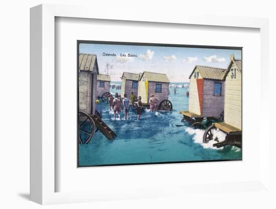 Ostend Bathing Machines-null-Framed Photographic Print