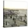 Ostend (Belgium), the Beach, Circa 1880-Leon, Levy et Fils-Stretched Canvas