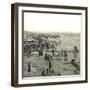 Ostend (Belgium), the Beach, Circa 1880-Leon, Levy et Fils-Framed Photographic Print