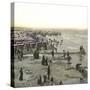 Ostend (Belgium), the Beach, Circa 1880-Leon, Levy et Fils-Stretched Canvas