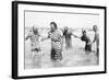 Ostend Seaside, Five Striped Bathers, c.1900-Andrew Pitcairn-knowles-Framed Giclee Print