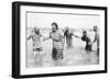 Ostend Seaside, Five Striped Bathers, c.1900-Andrew Pitcairn-knowles-Framed Giclee Print