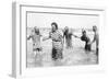 Ostend Seaside, Five Striped Bathers, c.1900-Andrew Pitcairn-knowles-Framed Giclee Print