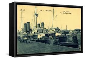 Ostende, Gare Maritime, Vue Des Malles Poste-null-Framed Stretched Canvas