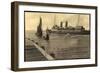 Ostende, Sailing of the Mail Steamer, Fishermen-null-Framed Giclee Print