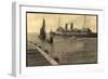 Ostende, Sailing of the Mail Steamer, Fishermen-null-Framed Giclee Print