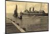 Ostende, Sailing of the Mail Steamer, Fishermen-null-Mounted Giclee Print