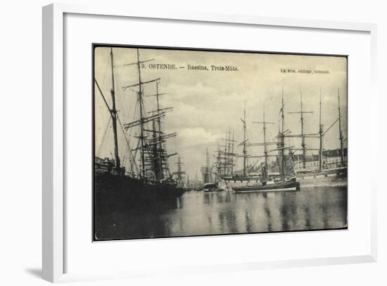 Ostende Westflandern, Bassins, Trois Mâts, Schiff-null-Framed Giclee Print