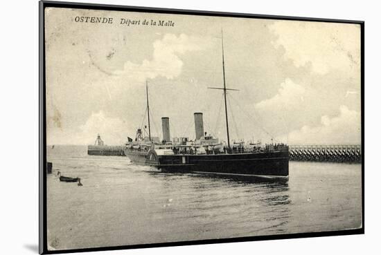 Ostende Westflandern, Départ De La Malle, Dampfer-null-Mounted Giclee Print