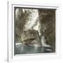 Osteno (Italy), Inside of the Cave, on Lake Lugano, Circa 1890-Leon, Levy et Fils-Framed Photographic Print