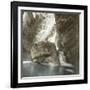 Osteno (Italy), Inside of the Cave, on Lake Lugano, Circa 1890-Leon, Levy et Fils-Framed Photographic Print