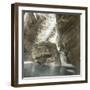 Osteno (Italy), Inside of the Cave, on Lake Lugano, Circa 1890-Leon, Levy et Fils-Framed Photographic Print