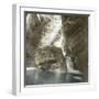 Osteno (Italy), Inside of the Cave, on Lake Lugano, Circa 1890-Leon, Levy et Fils-Framed Photographic Print