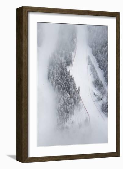 Osterfelder, Kandahar Ski Slope, Winter, Morning Fog, Snow-Frank Fleischmann-Framed Photographic Print