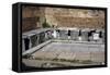 Ostia Antica. Latrine at the Domus of Triclini, Headquarters of the Guild of Builders. 2nd…-null-Framed Stretched Canvas