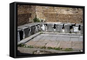 Ostia Antica. Latrine at the Domus of Triclini, Headquarters of the Guild of Builders. 2nd…-null-Framed Stretched Canvas