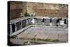 Ostia Antica. Latrine at the Domus of Triclini, Headquarters of the Guild of Builders. 2nd…-null-Stretched Canvas