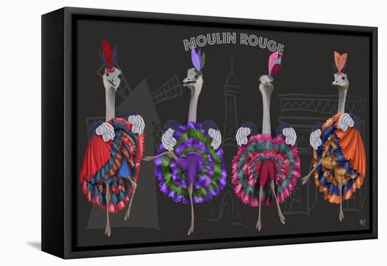 Ostrich, Can Can Troupe-Fab Funky-Framed Stretched Canvas