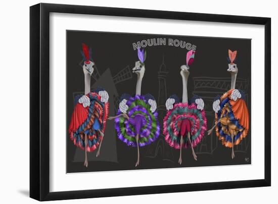 Ostrich, Can Can Troupe-Fab Funky-Framed Art Print