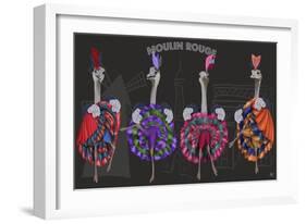 Ostrich, Can Can Troupe-Fab Funky-Framed Art Print
