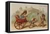 Ostrich Cart-null-Framed Stretched Canvas