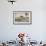 Ostrich Chicks (Struthio Camelus) Etosha Np, Namibia. Giraffe Legs And Distant Warthog-Tony Heald-Framed Photographic Print displayed on a wall