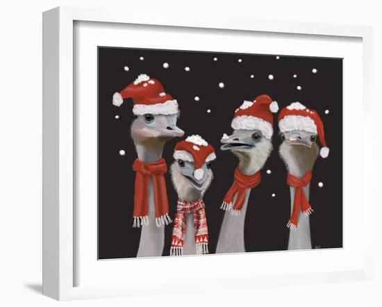 Ostrich, Christmas Gals-Fab Funky-Framed Art Print