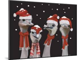 Ostrich, Christmas Gals-Fab Funky-Mounted Art Print