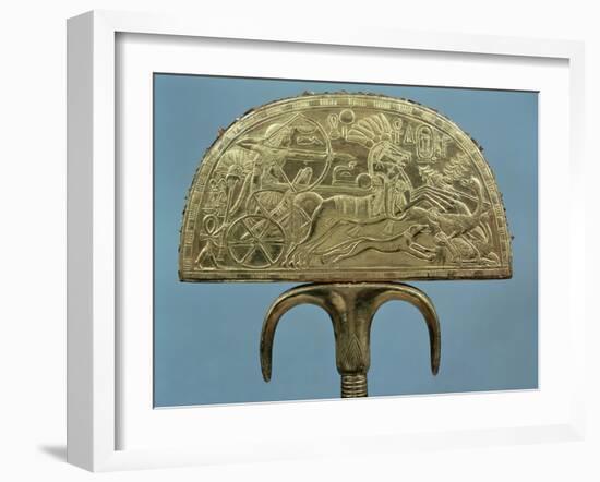 Ostrich-Feather Fan from the Tomb of Tutankhamun (circa 1370-1352 BC) New Kingdom-null-Framed Giclee Print