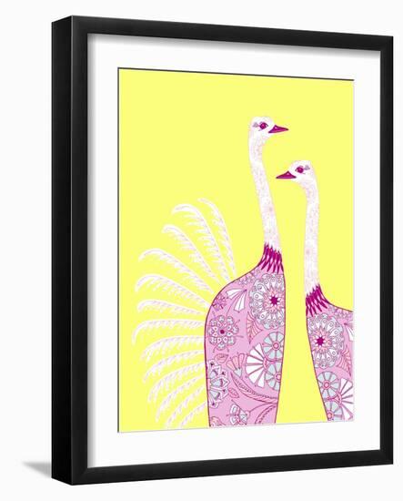 Ostrich Girls-null-Framed Giclee Print