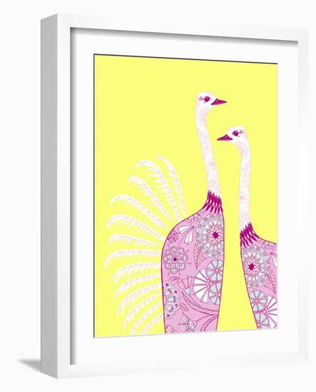 Ostrich Girls-null-Framed Giclee Print